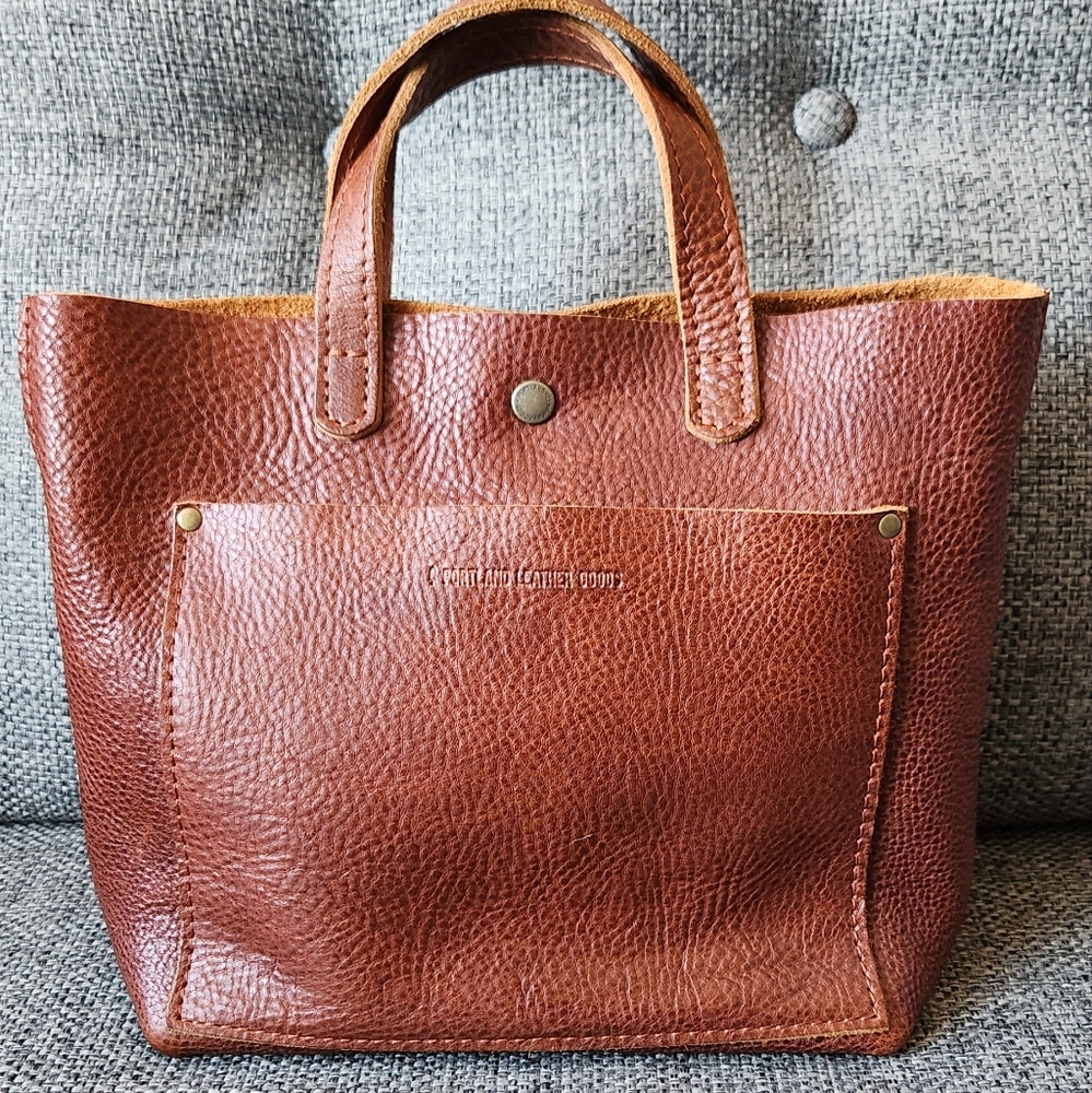 EUC Portland Leather Goods Mini Crossbody In Nutmeg